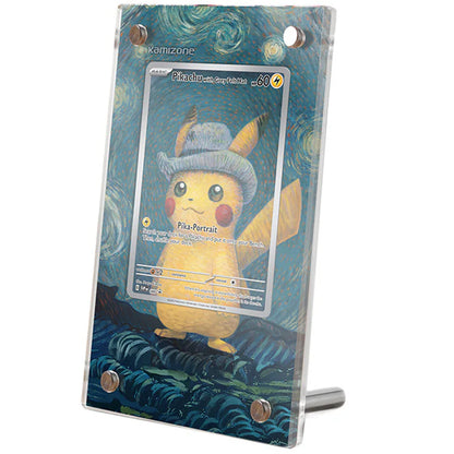 Pikachu with Grey Felt Hat Protective Acrylic Display Case