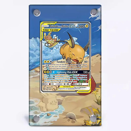 Raichu & Alolan Raichu GX 221/236 Protective Acrylic Display Case