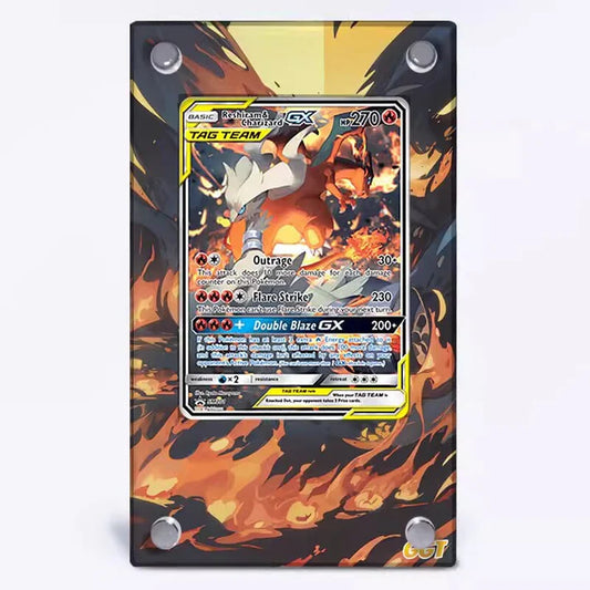 Reshiram & Charizard GX SM201 Protective Acrylic Display Case